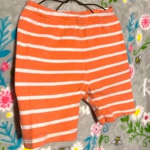 Orange Striped Baby Shorts